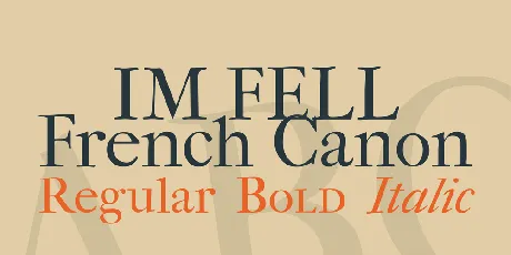 IM FELL French Canon font