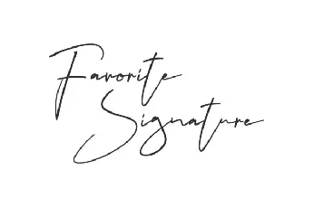 Favorite Signature font