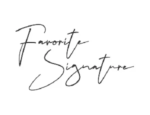 Favorite Signature font