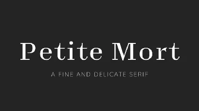 Petite Mort Serif font