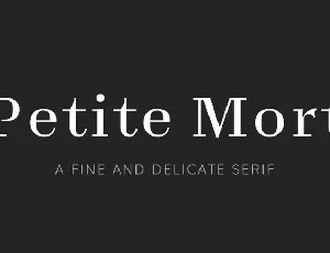 Petite Mort Serif font