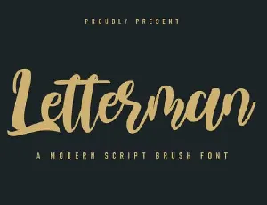 Letterman Brush font