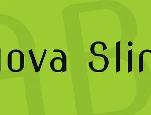 Nova Slim font