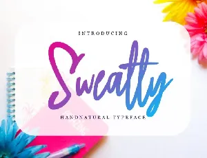 Sweatty Handwritten Natural font