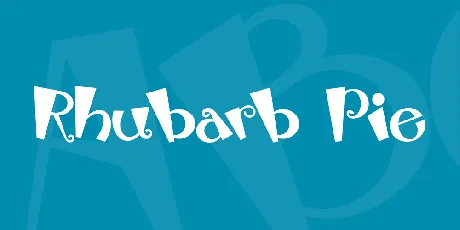 Rhubarb Pie font