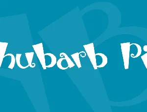 Rhubarb Pie font