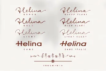 Helina Script Family font