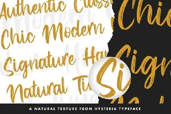 Hysteria Script font