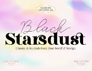 Black Starsdust font