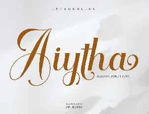 Aithya Elegant Calligraphy Script font