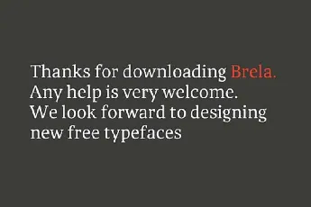 Brela Typeface Free font