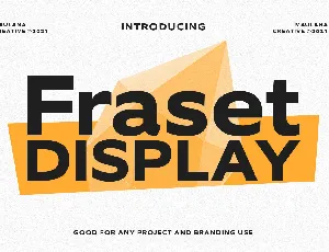 Fraset Display font