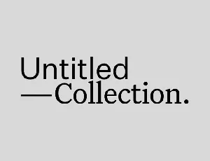 Untitled Collection font