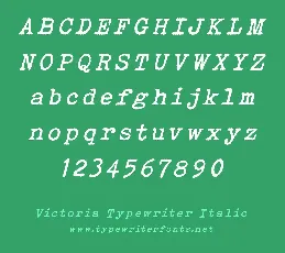 Victoria Typewriter font