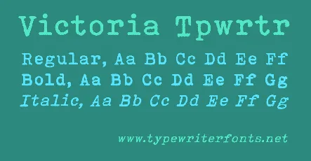 Victoria Typewriter font