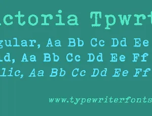 Victoria Typewriter font