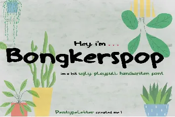 Bongkerspop font