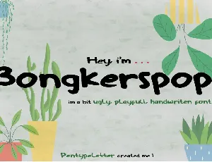 Bongkerspop font