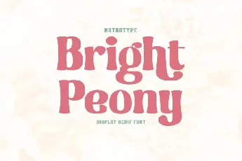 Bright Peony font