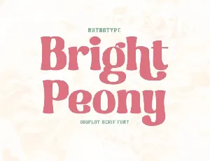 Bright Peony font