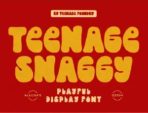 Teenage Snaggy font
