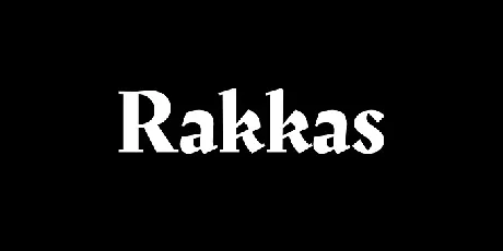 Rakkas font