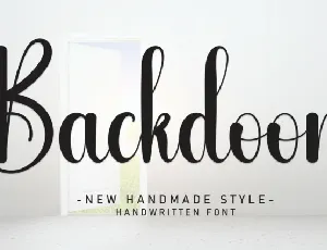 Backdoor Script font