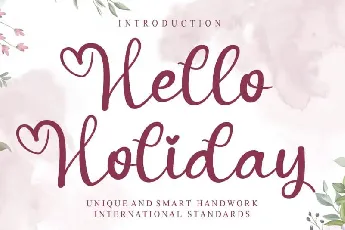 Hello Holiday Calligraphy font