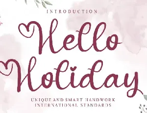 Hello Holiday Calligraphy font