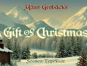 Gift Of Christmas PERSONAL USE font