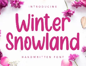 Winter Snowland Display font