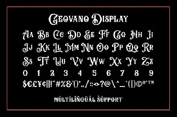 Geovano font