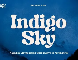 Indigo Sky font