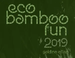 Eco Bamboo Fun font