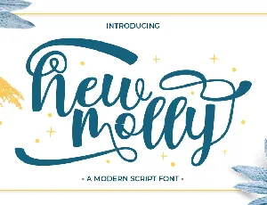 new molly Script font