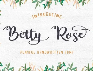 Betty Rose Demo font