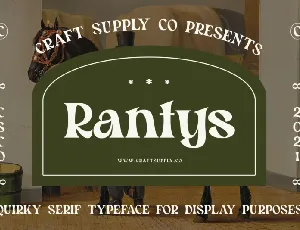 Rantys Serif font