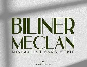 Biliner Meclan font