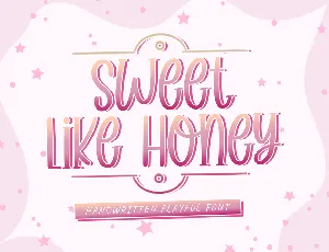 Sweet Like Honey font