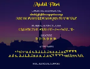 Aidil Fitri font