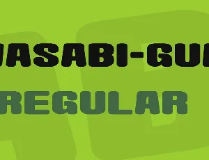 Wasabi-Gum font