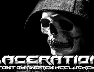 Laceration font