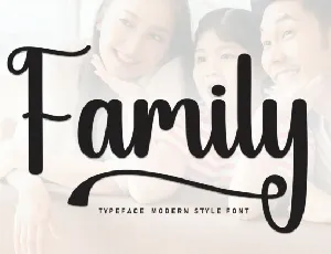 Family Script Typeface font