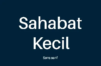 Sahabat Kecil Family font