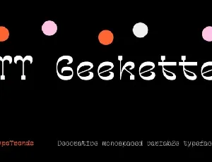 TT Geekette font