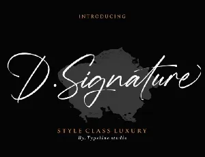 D.Signature font