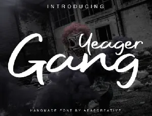 Yeager Gang font