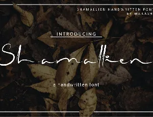 Shamallien Handwritten font