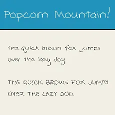 Popcorn Mountain font