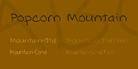 Popcorn Mountain font